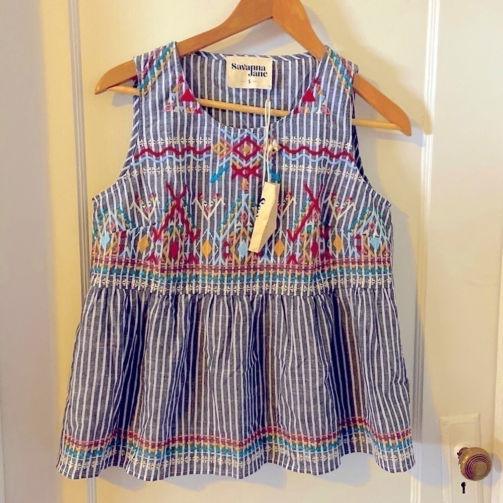 SAVANA Jane western inspired tank top. NWT